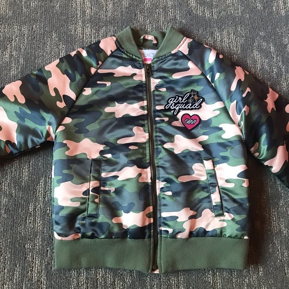 Girl’s Camo Bomber Jacket size 7/8 - Picture 8 of 12